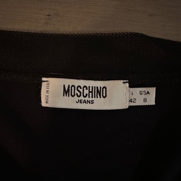 Moschino Jeans Sporty Dress in Black, Size 8 with Mesh Detailing - Picture 5 of 5